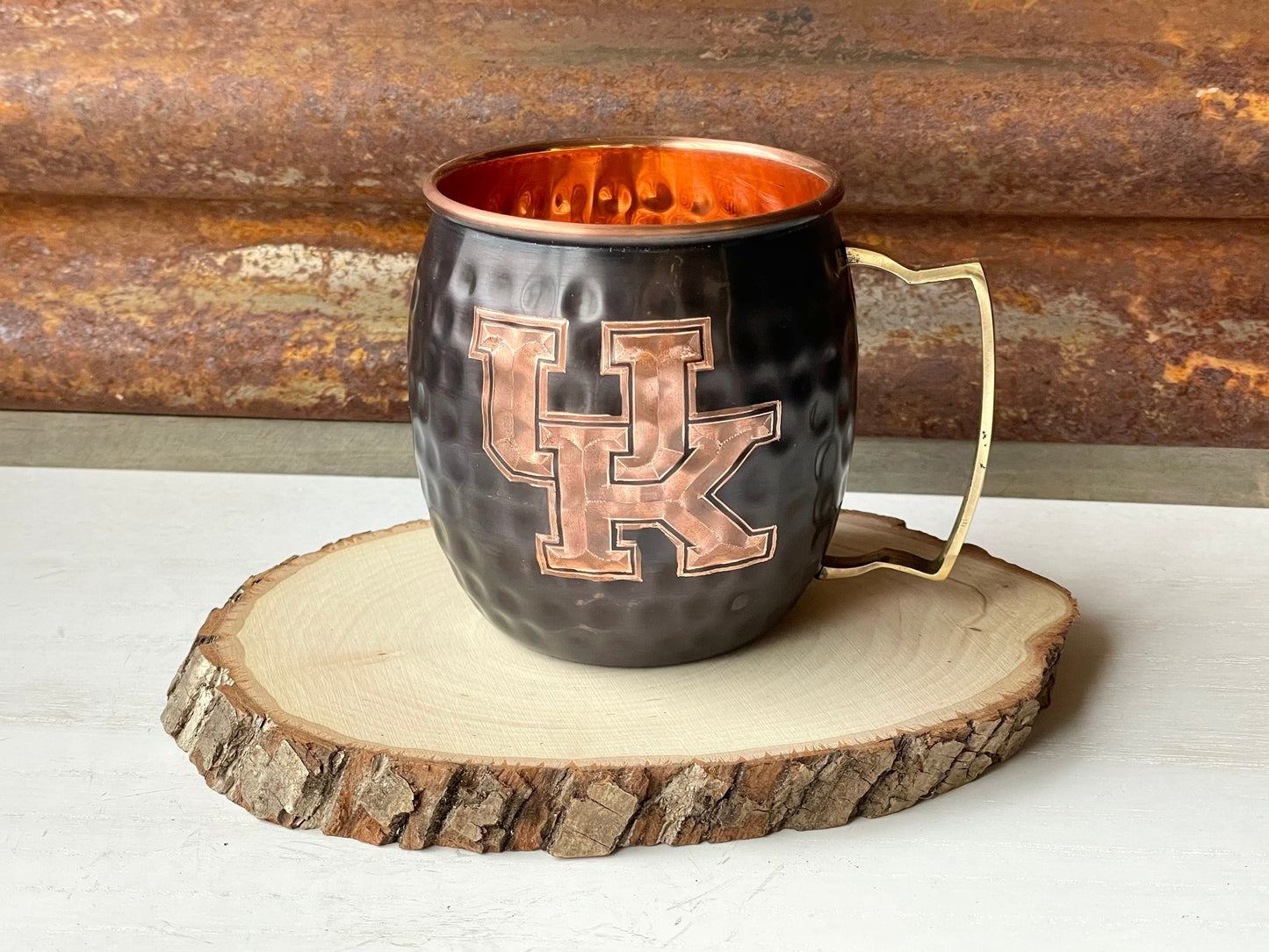 University of Kentucky logo  Moscow Mule Mug | Pick Any Team | college team Copper Mug | Copper Gift | Anniversary Gift | Father's Day Gift