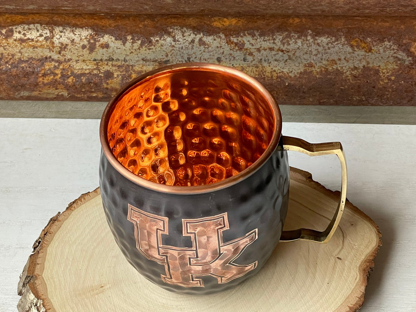 University of Kentucky logo  Moscow Mule Mug | Pick Any Team | college team Copper Mug | Copper Gift | Anniversary Gift | Father's Day Gift