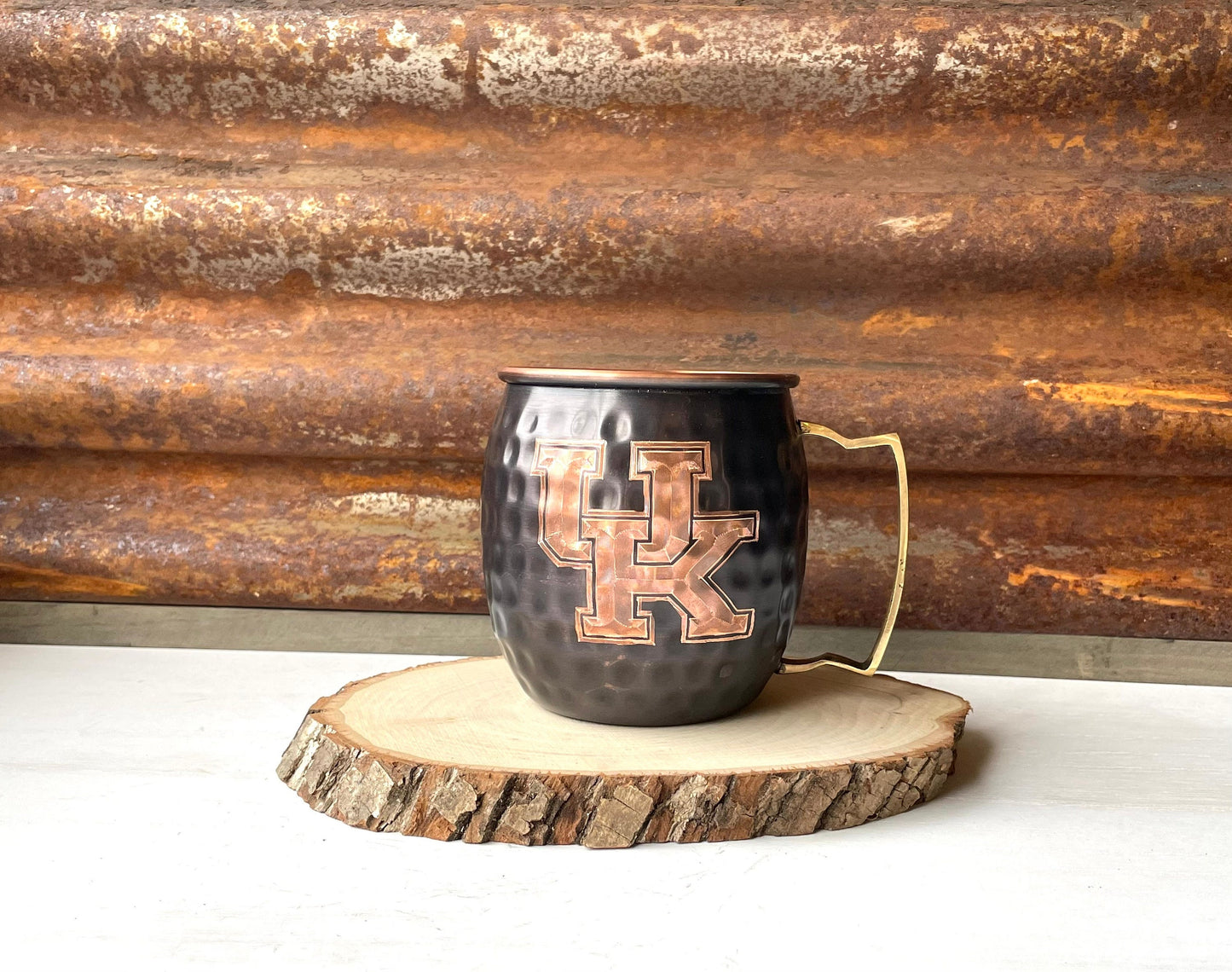 University of Kentucky logo  Moscow Mule Mug | Pick Any Team | college team Copper Mug | Copper Gift | Anniversary Gift | Father's Day Gift