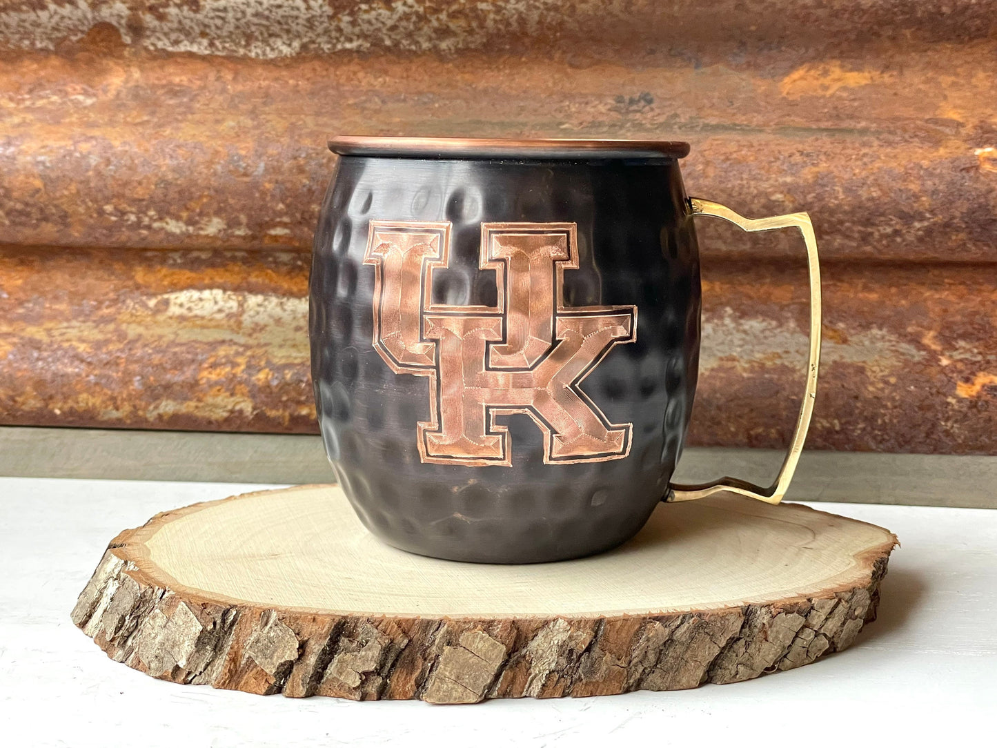 University of Kentucky logo  Moscow Mule Mug | Pick Any Team | college team Copper Mug | Copper Gift | Anniversary Gift | Father's Day Gift