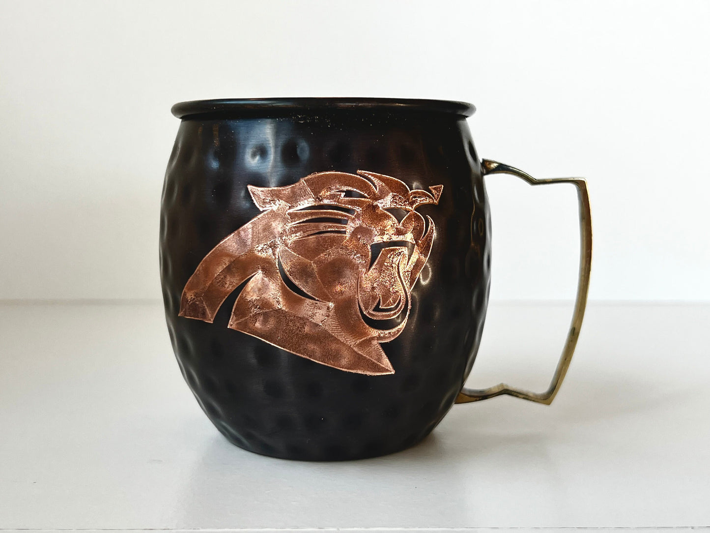 Carolina Panthers Moscow Mule Mug | Antiqued | Hammered | Other teams available | Request Customization