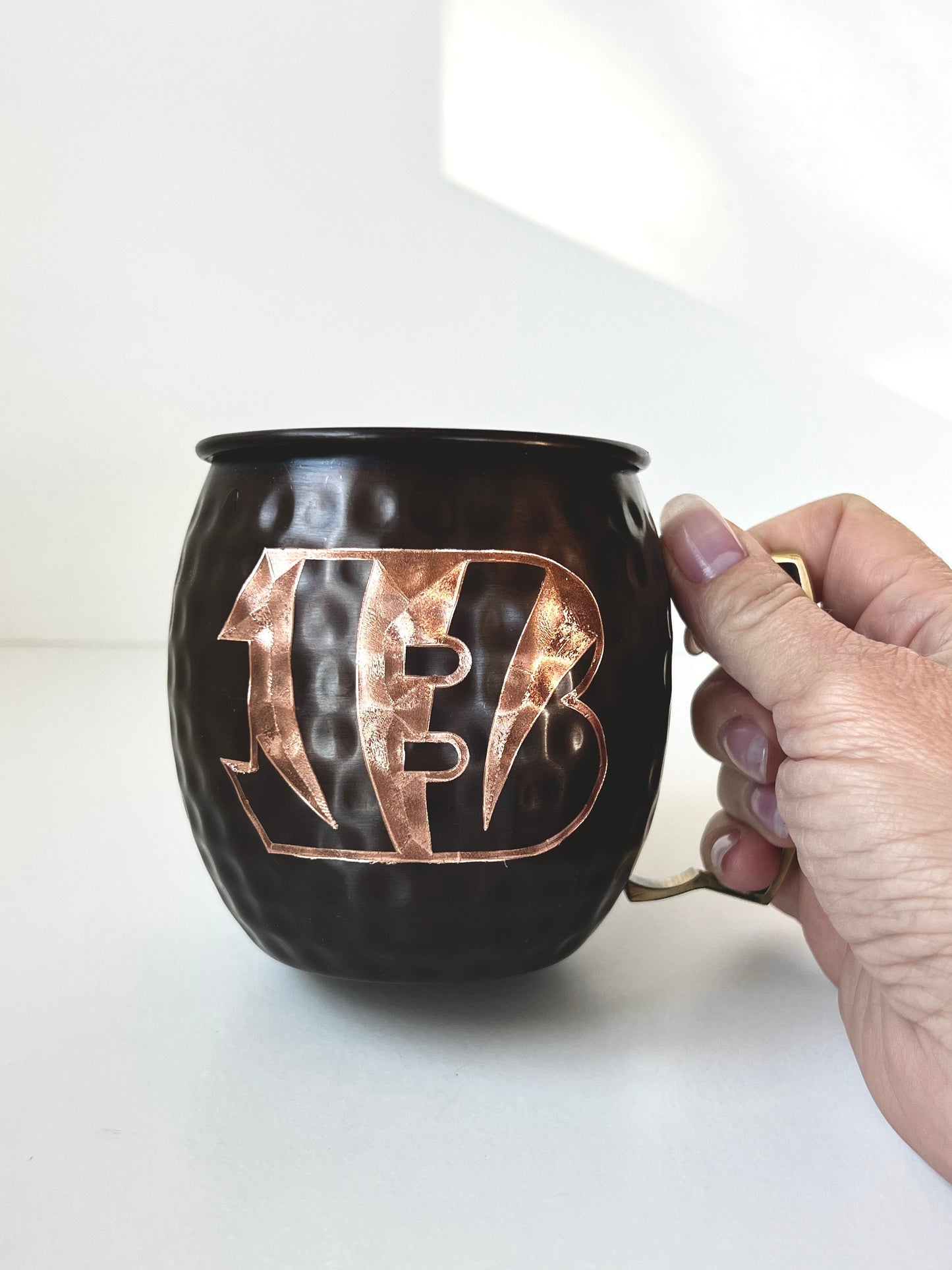 Cincinnati Bengals Moscow Mule Mug | Antiqued | Hammered | Other teams available | Request Customization