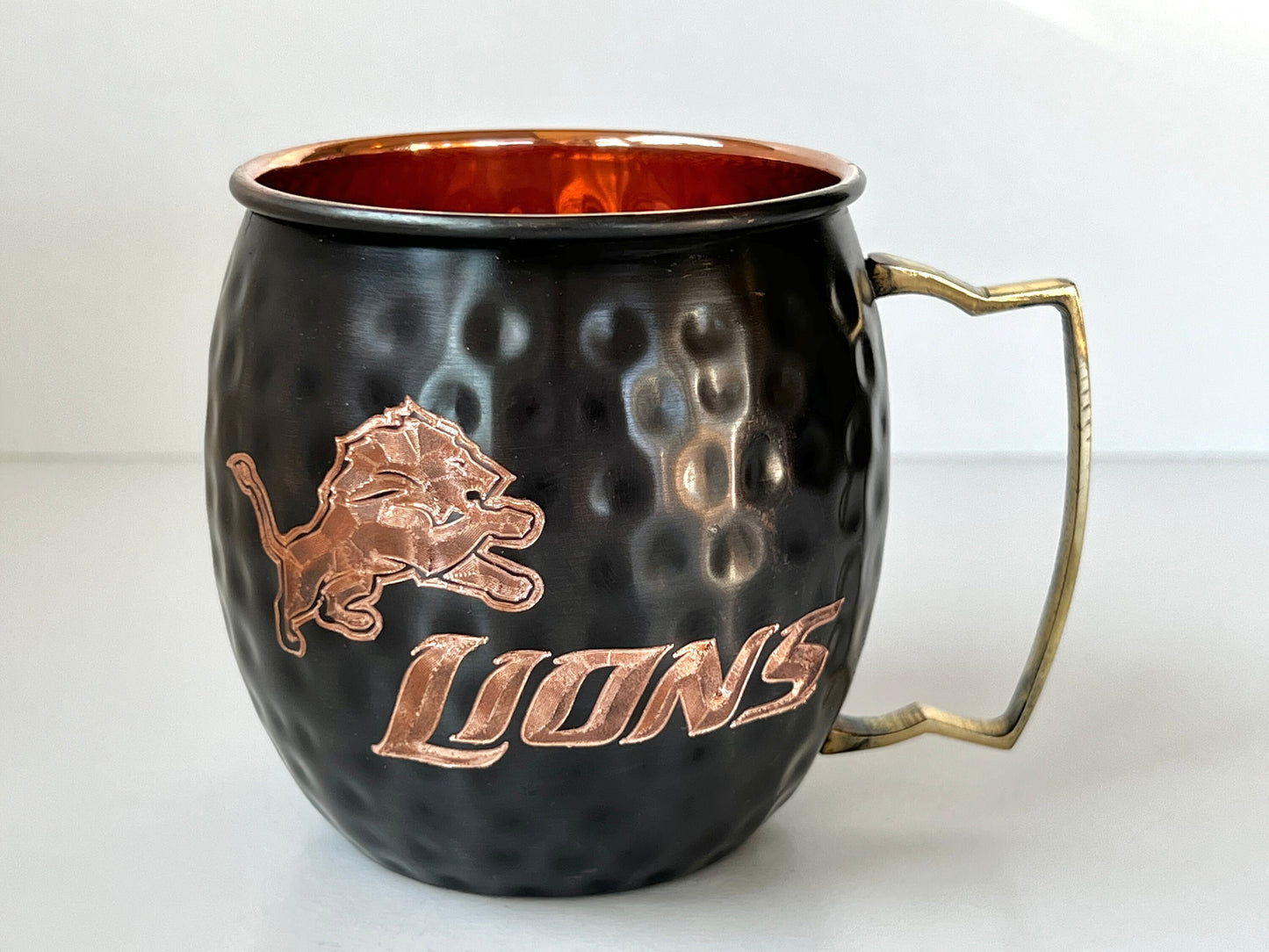 Detroit Lions Moscow Mule Mug | Pick Any Team | NFL Copper Mug | Copper Gift | Anniversary Gift | Father's Day Gift | Vikings Gift