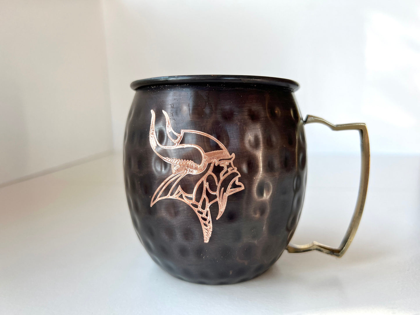 Minnesota Vikings Moscow Mule Mug | Pick Any Team | NFL Copper Mug | Copper Gift | Anniversary Gift | Father's Day Gift | Vikings Gift