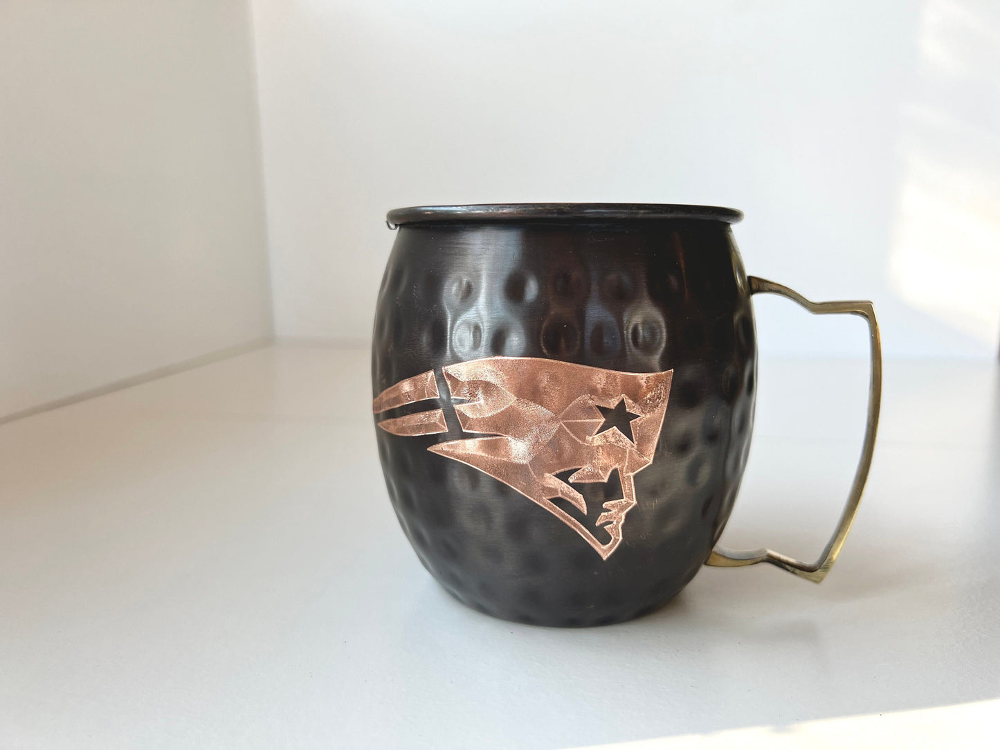 New England Patriots Moscow Mule Mug | Antiqued | Hammered | Other teams available | Request Customization