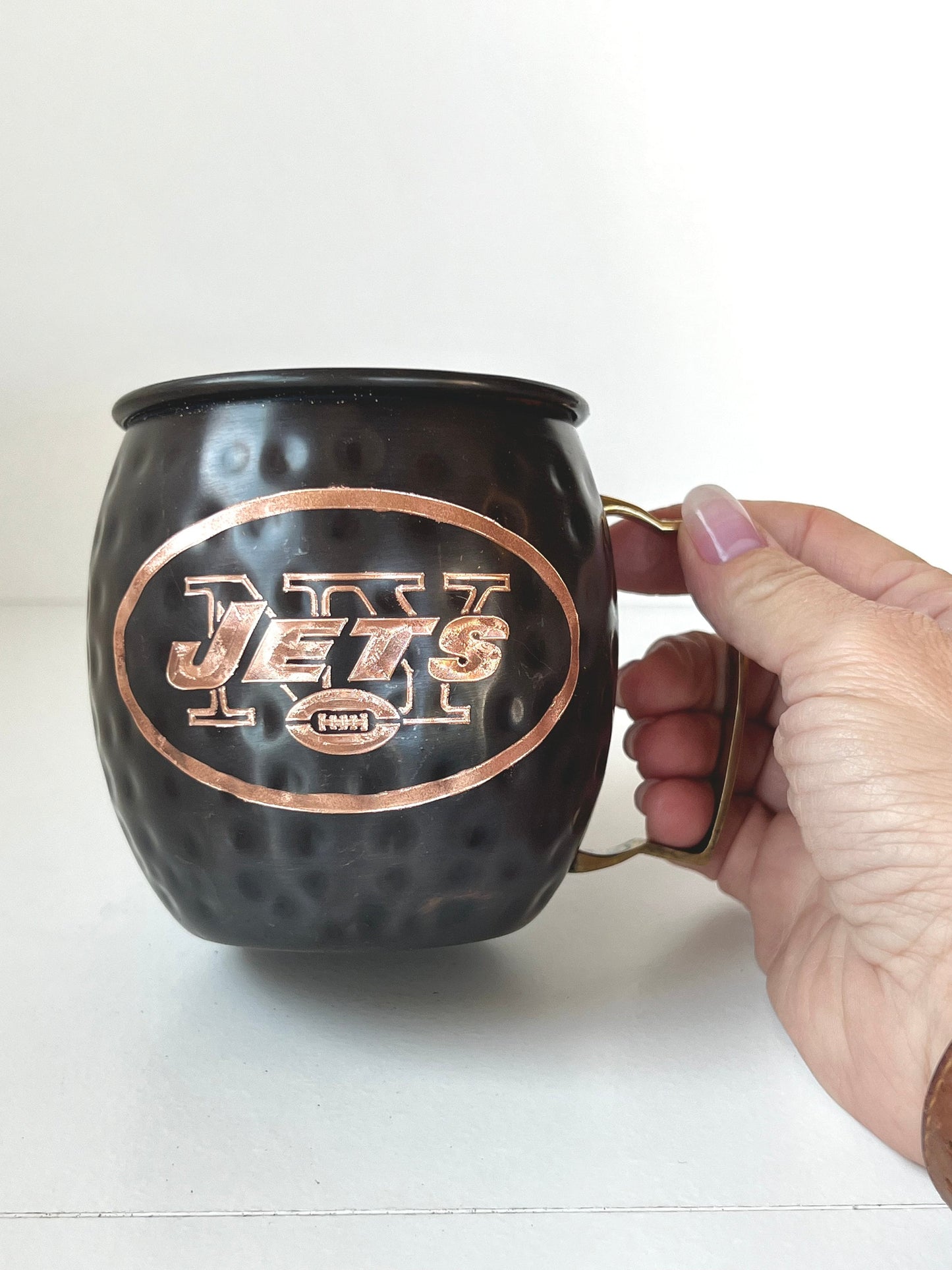 New York Jets Moscow Mule Mug | Antiqued | Hammered | Other teams available | Request Customization