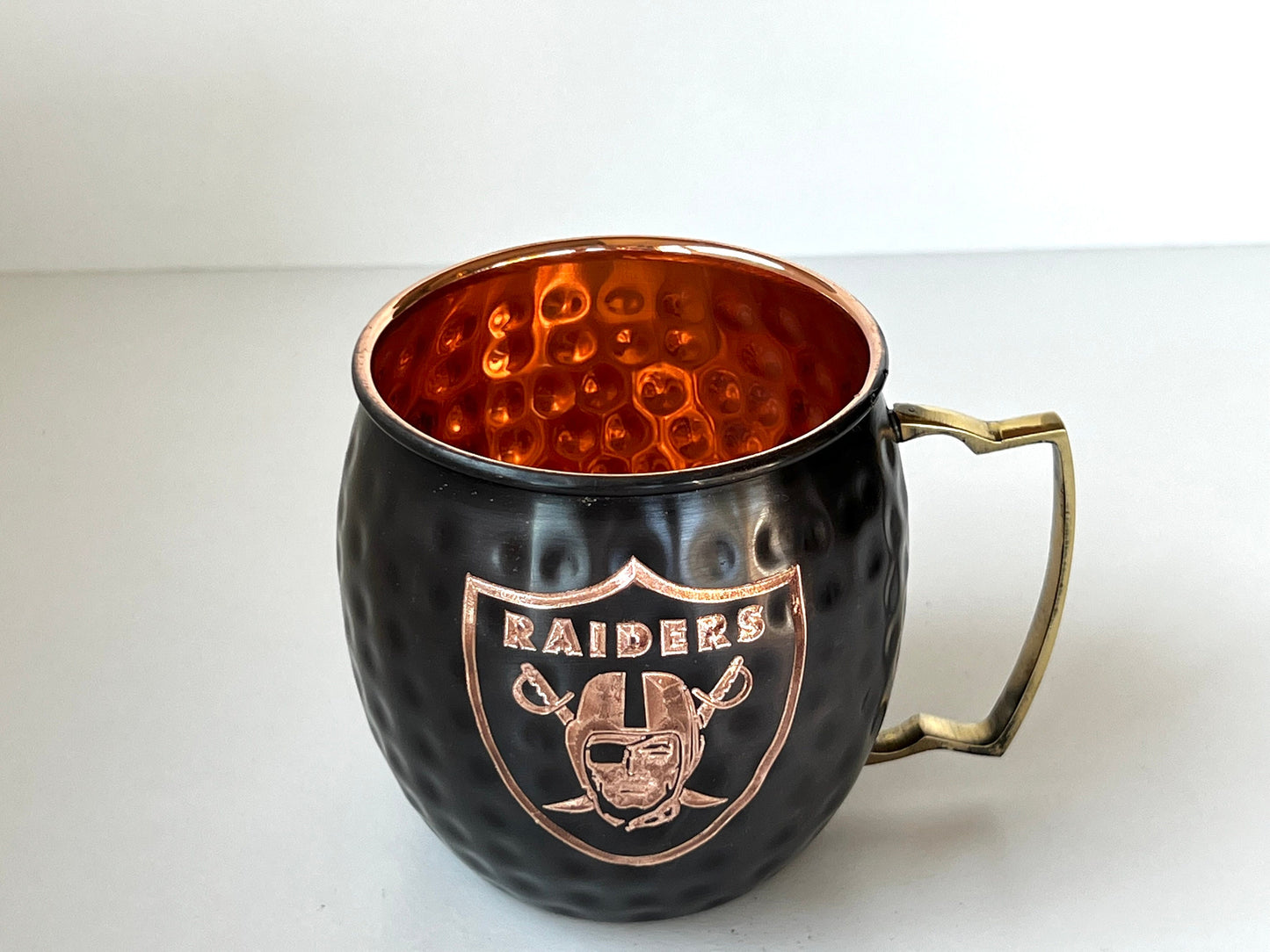 Las Vegas Raiders Moscow Mule Mug | Pick Any Team | NFL Copper Mug | Copper Gift | Anniversary Gift | Father's Day Gift | Raiders Gift