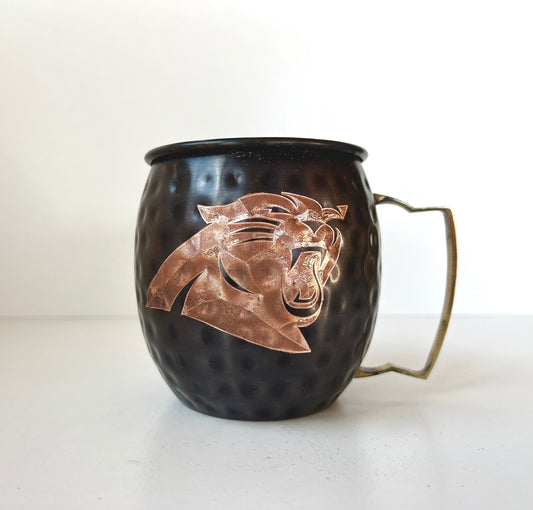 Carolina Panthers Moscow Mule Mug | Antiqued | Hammered | Other teams available | Request Customization