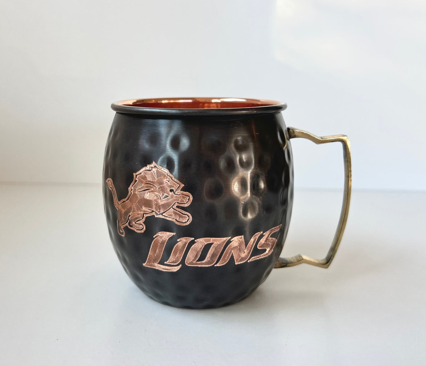 Detroit Lions Moscow Mule Mug | Pick Any Team | NFL Copper Mug | Copper Gift | Anniversary Gift | Father's Day Gift | Vikings Gift