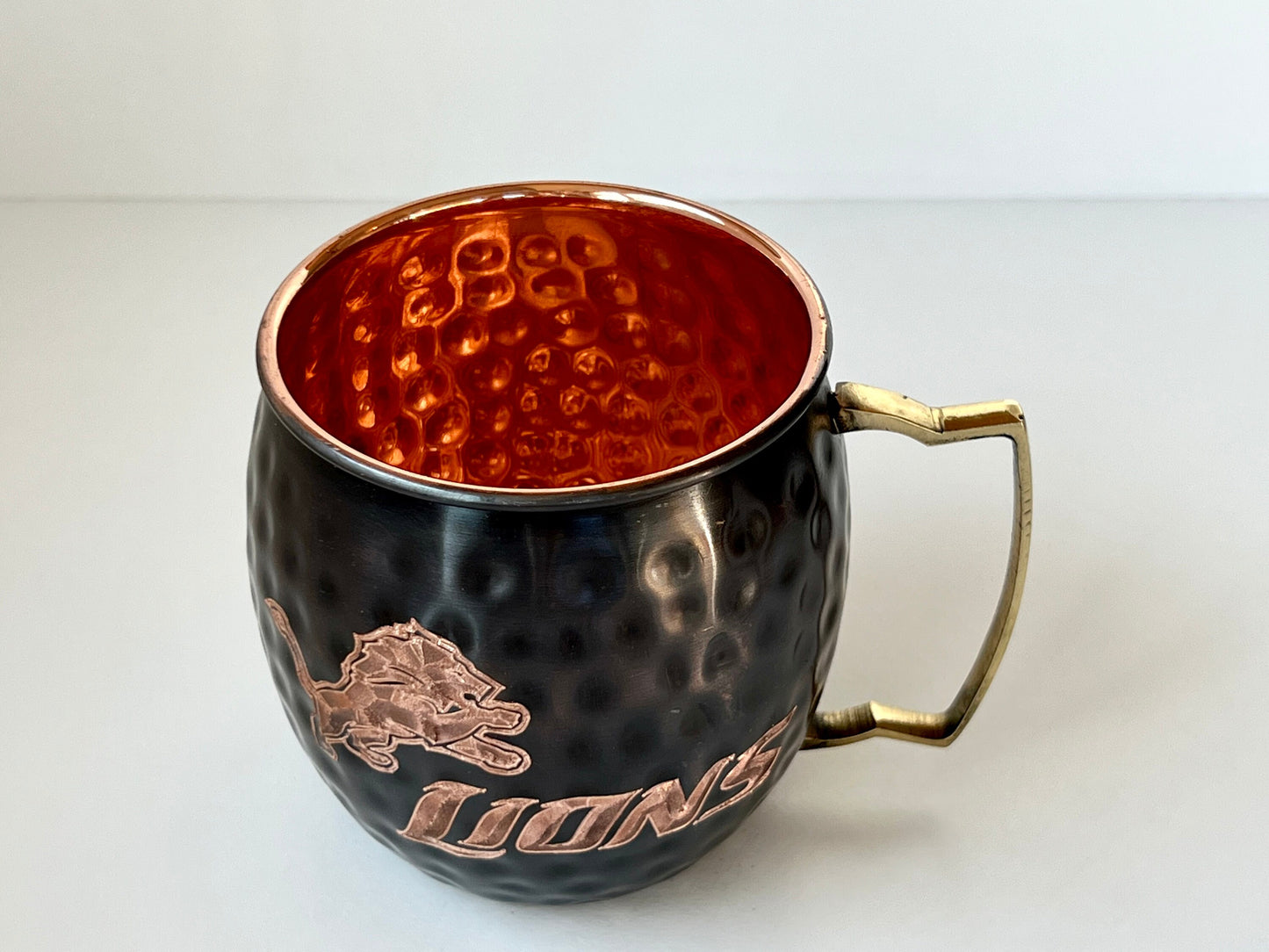 Detroit Lions Moscow Mule Mug | Pick Any Team | NFL Copper Mug | Copper Gift | Anniversary Gift | Father's Day Gift | Vikings Gift