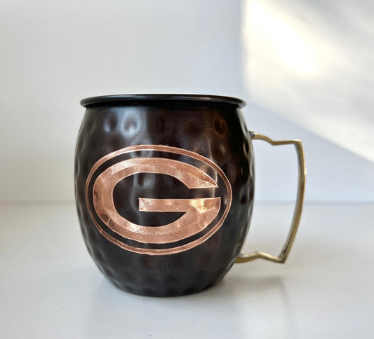 Green Bay Packers Moscow Mule Mug | Antiqued | Hammered | Other teams available | Request Customization