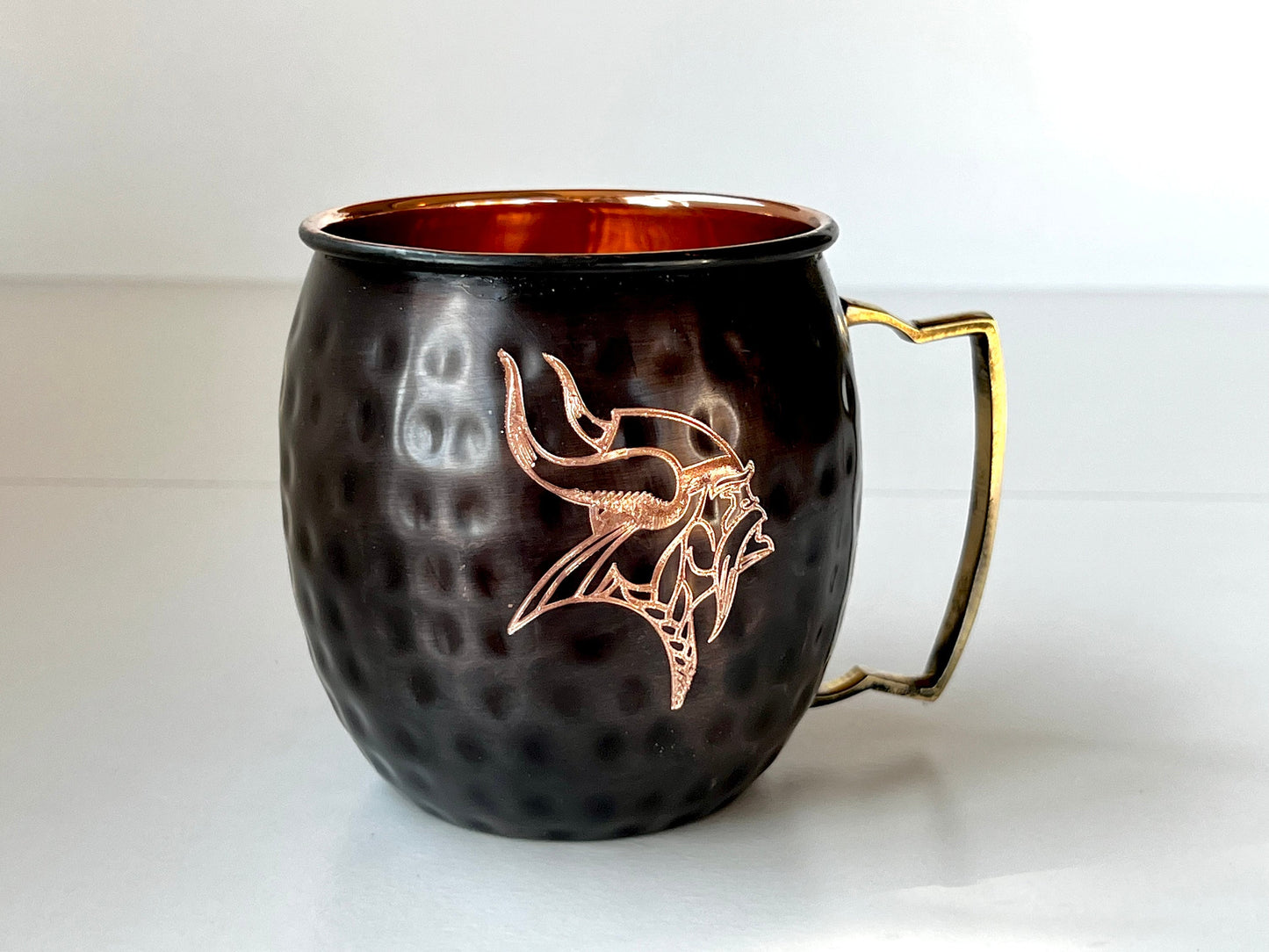 Minnesota Vikings Moscow Mule Mug | Pick Any Team | NFL Copper Mug | Copper Gift | Anniversary Gift | Father's Day Gift | Vikings Gift