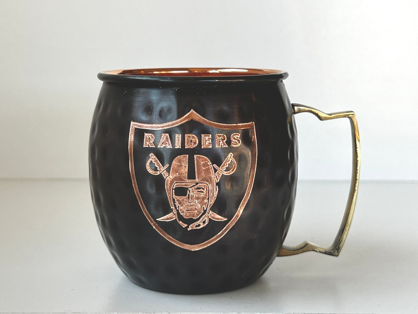 Las Vegas Raiders Moscow Mule Mug | Pick Any Team | NFL Copper Mug | Copper Gift | Anniversary Gift | Father's Day Gift | Raiders Gift