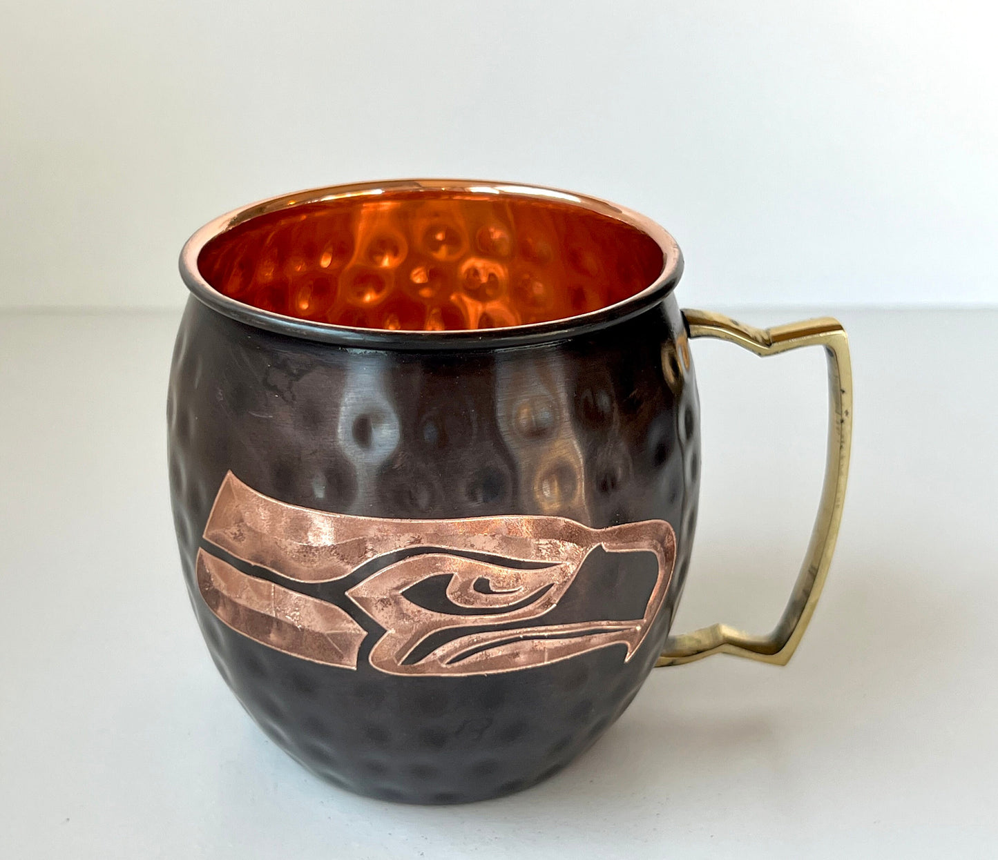 Seahawks Moscow Mule Mug | Pick Any Team | NFL Copper Mug | Copper Gift | Anniversary Gift | Father's Day Gift | Seattle Seahawks Gift