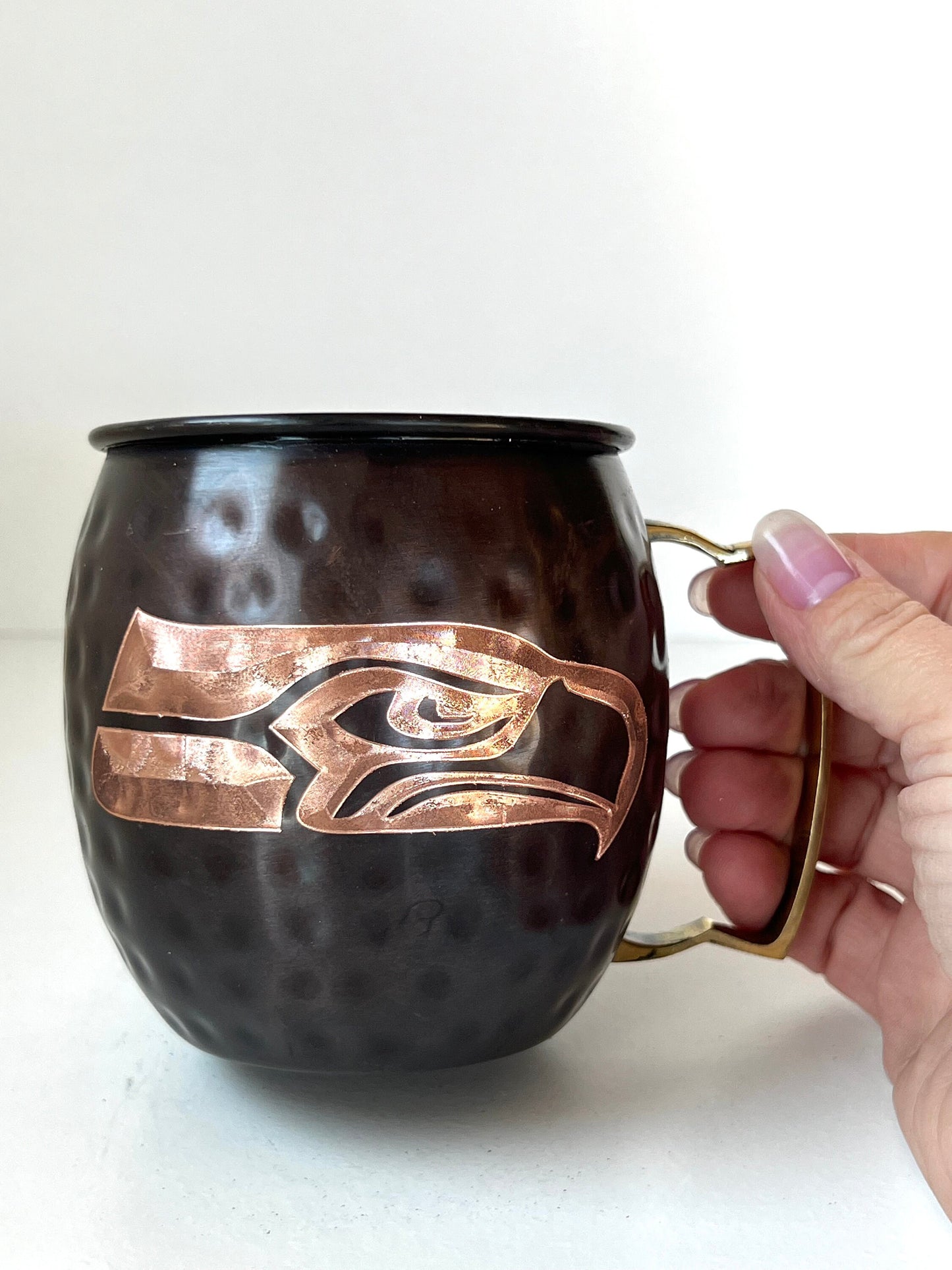 Seahawks Moscow Mule Mug | Pick Any Team | NFL Copper Mug | Copper Gift | Anniversary Gift | Father's Day Gift | Seattle Seahawks Gift