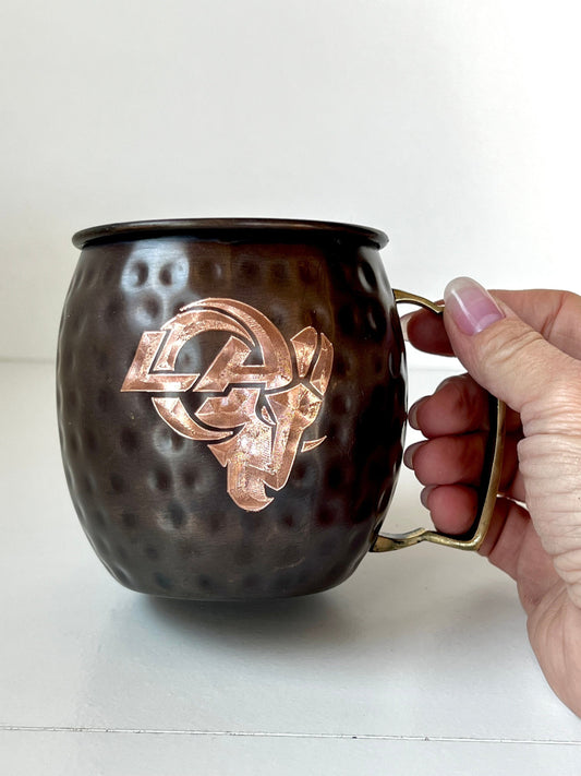 Los Angeles Rams Moscow Mule Mug | Antiqued | Hammered | Other teams available | Request Customization