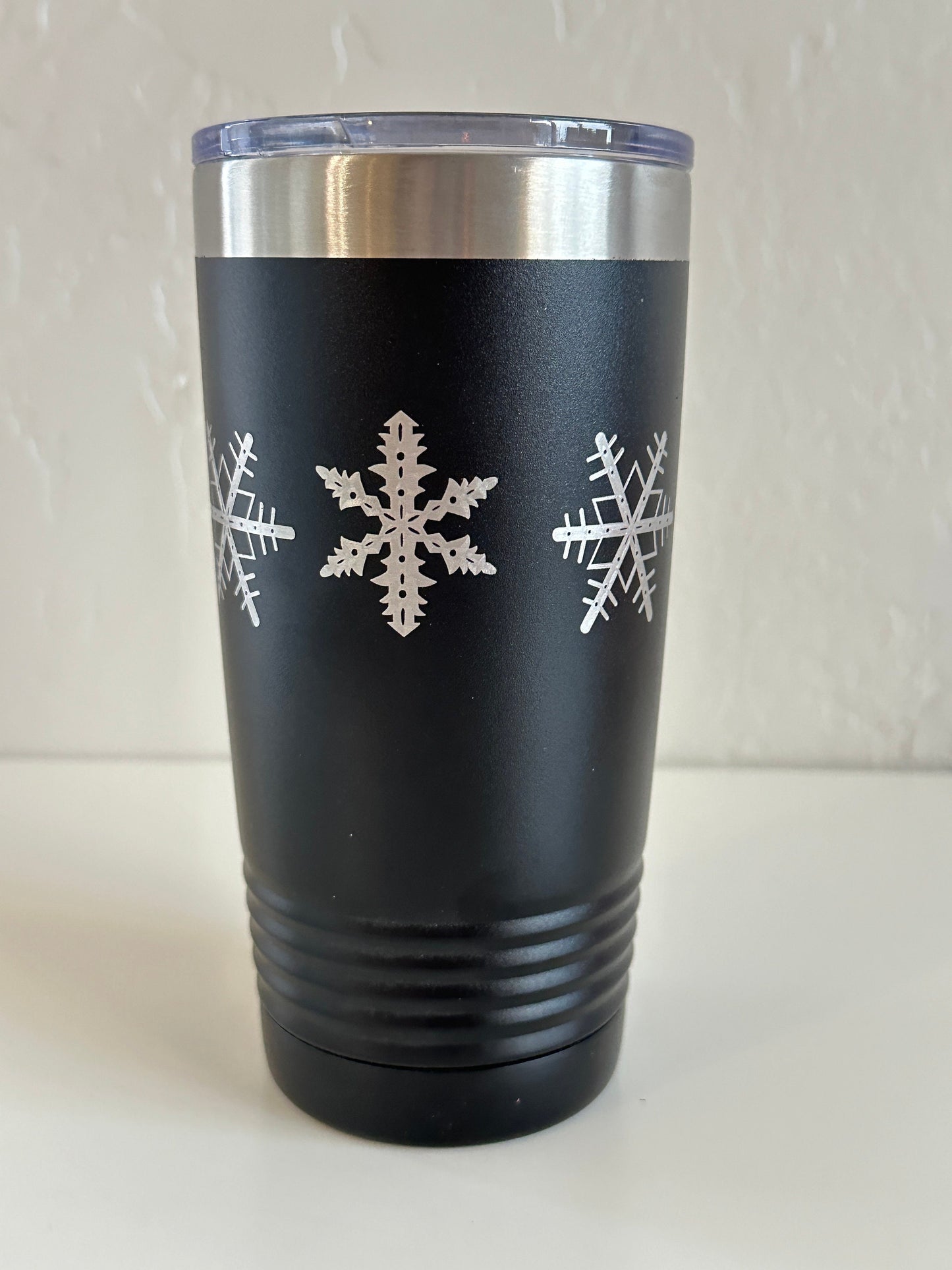 Pyrex Snowflake Inspired 20 OZ insulated Tumbler with Lid and Option to Personalize