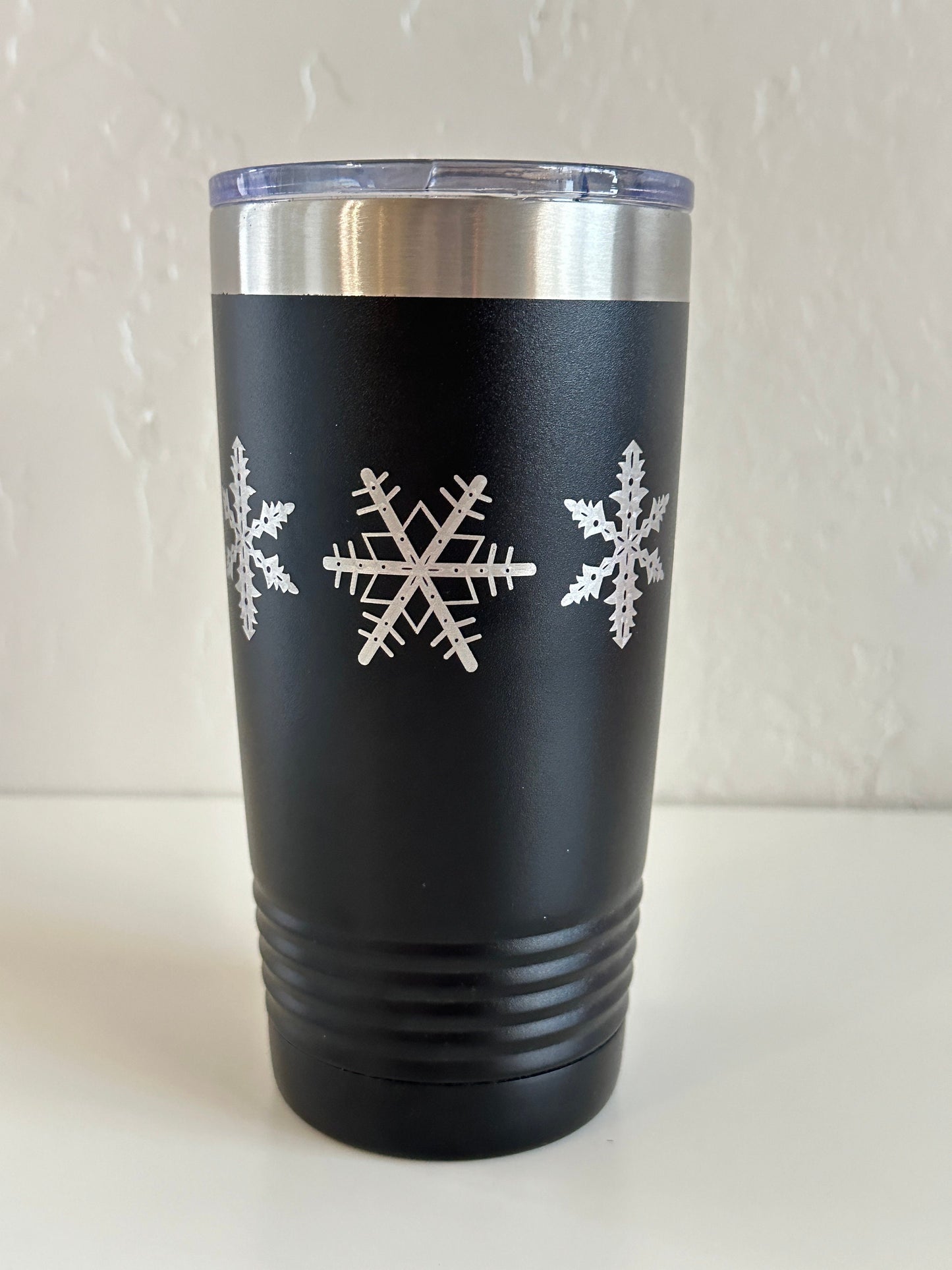 Pyrex Snowflake Inspired 20 OZ insulated Tumbler with Lid and Option to Personalize