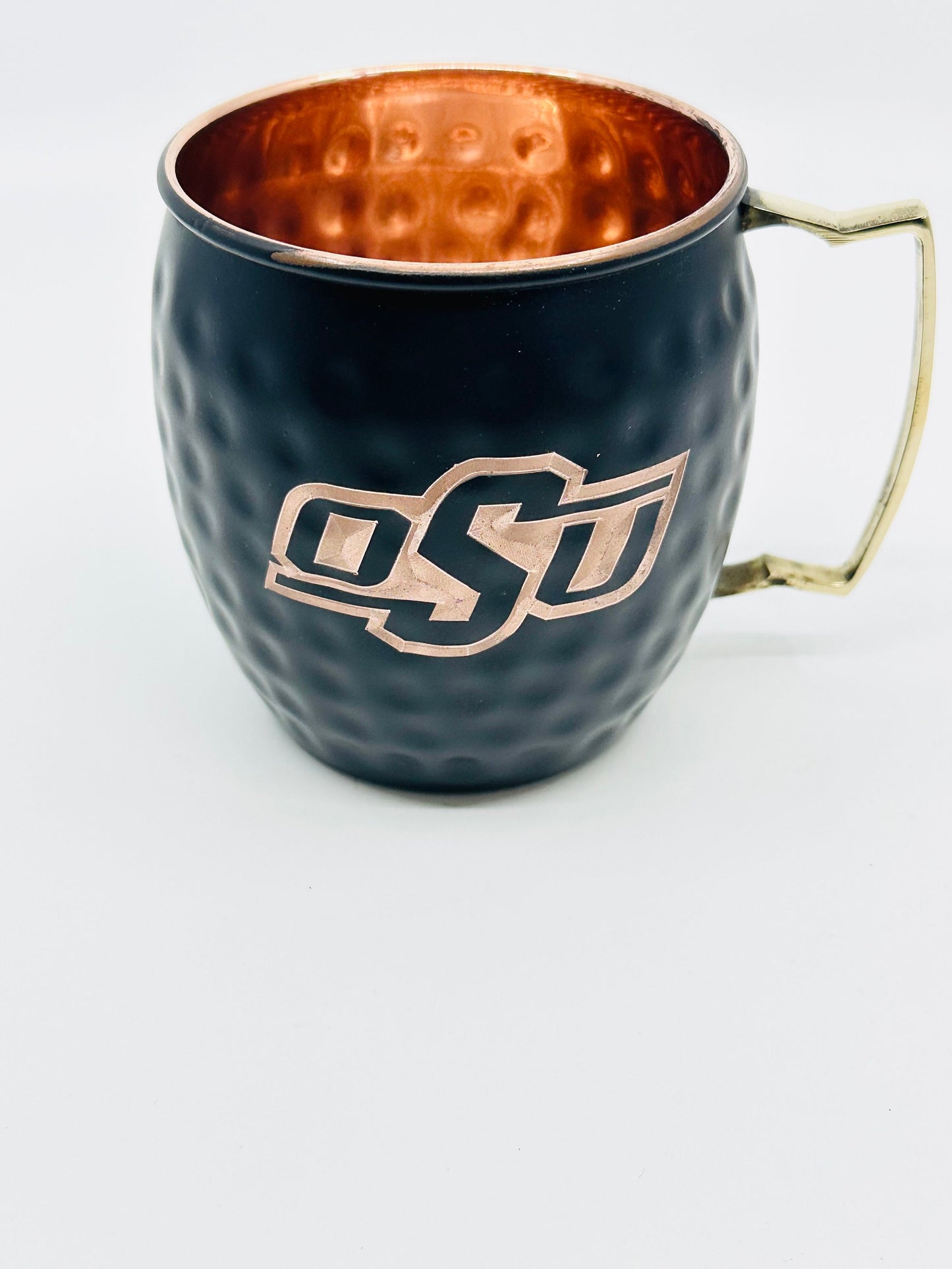 Oklahoma State University Logo |  OSU | Moscow Mule Mug | Pick Any Team | college team Copper Mug | Copper Gift | Anniversary Gift