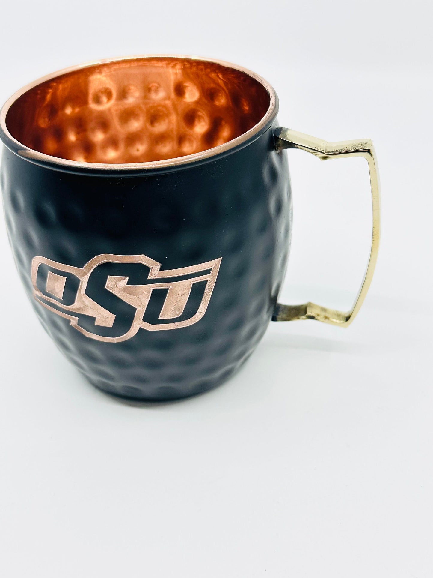 Oklahoma State University Logo |  OSU | Moscow Mule Mug | Pick Any Team | college team Copper Mug | Copper Gift | Anniversary Gift