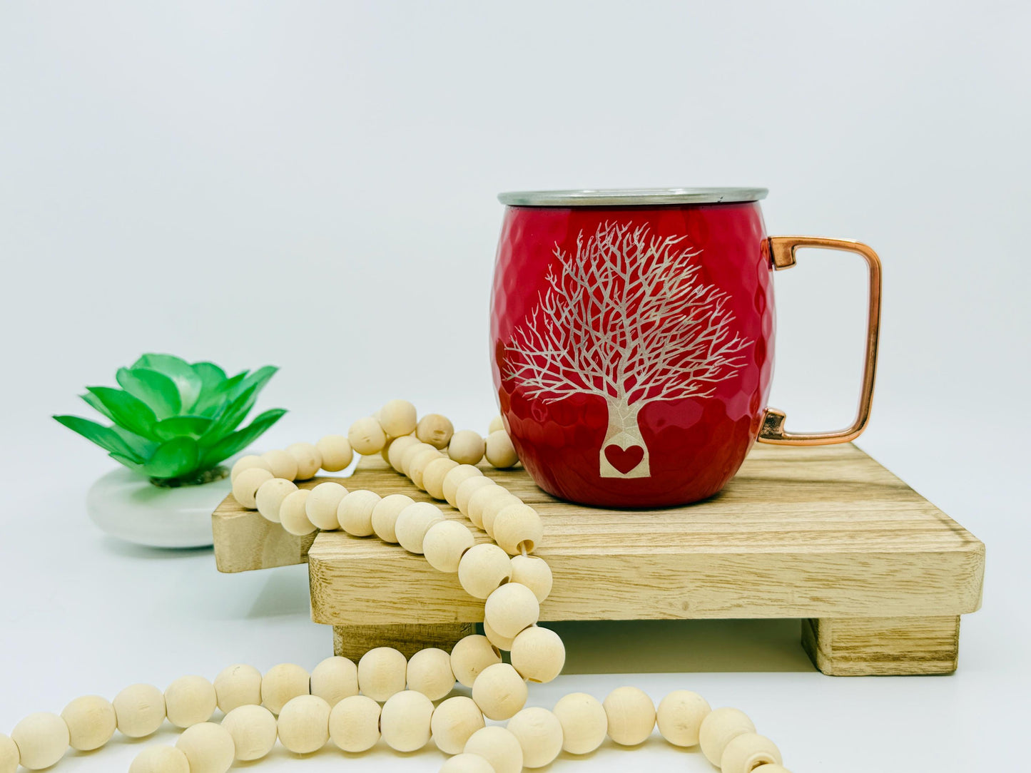 Heart in Tree Trunk with Initials / Valentines Day Gift / Moscow Mule Mug / Fiesta Ware / Fiesta Moscow Mule Mug / Fiesta Gift