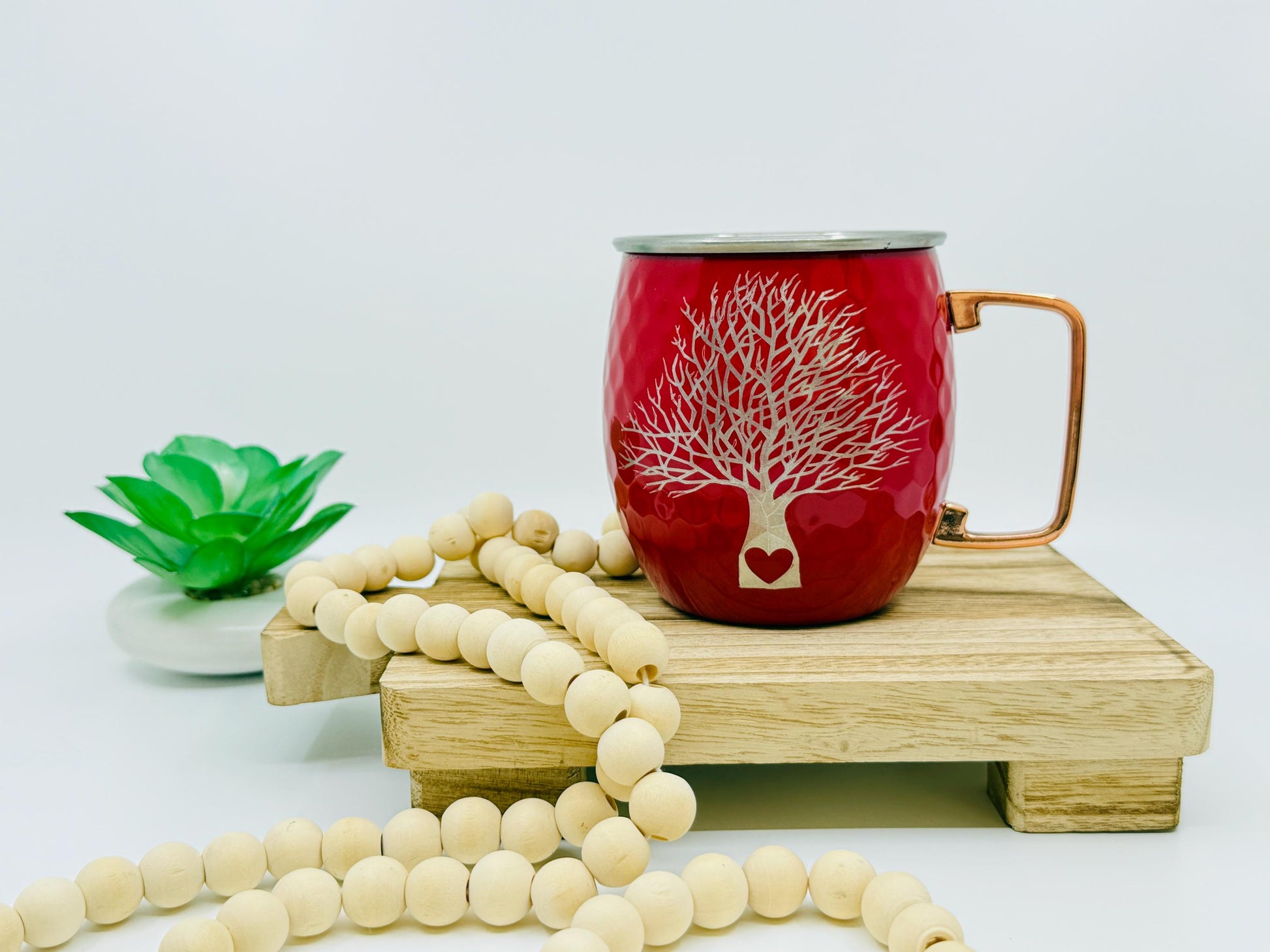 Heart in Tree Trunk with Initials / Valentines Day Gift / Moscow Mule Mug / Fiesta Ware / Fiesta Moscow Mule Mug / Fiesta Gift