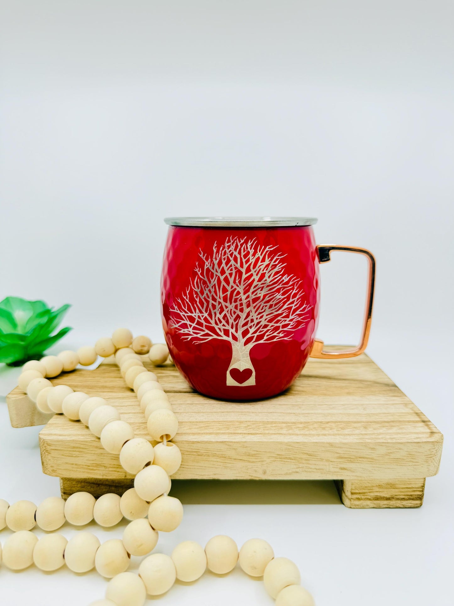 Heart in Tree Trunk with Initials / Valentines Day Gift / Moscow Mule Mug / Fiesta Ware / Fiesta Moscow Mule Mug / Fiesta Gift