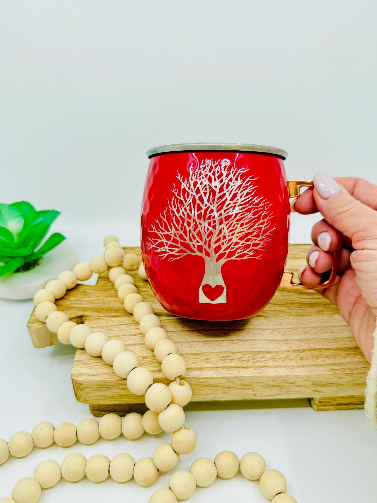 Heart in Tree Trunk with Initials / Valentines Day Gift / Moscow Mule Mug / Fiesta Ware / Fiesta Moscow Mule Mug / Fiesta Gift