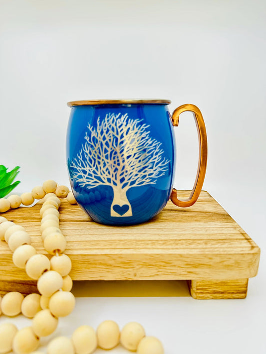 Heart in Tree Trunk with Initials / Valentines Day Gift / Moscow Mule Mug / Fiesta Ware / Fiesta Moscow Mule Mug / Fiesta Gift