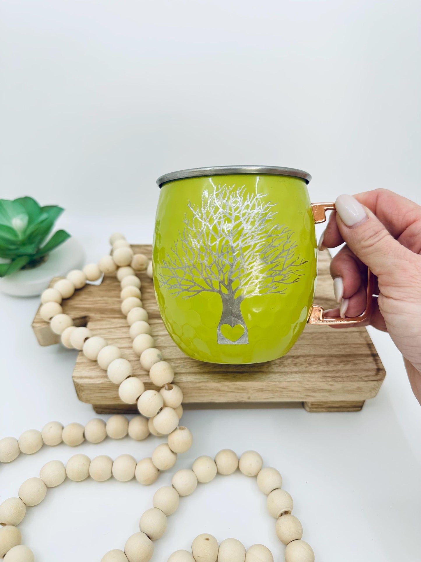 Heart in Tree Trunk with Initials / Valentines Day Gift / Moscow Mule Mug / Fiesta Ware / Fiesta Moscow Mule Mug / Fiesta Gift