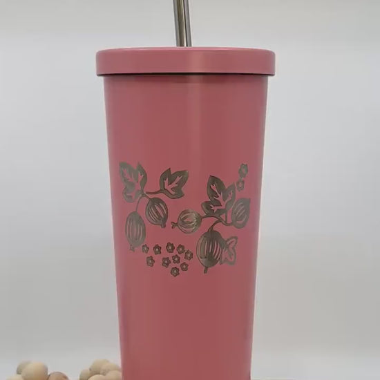 Pyrex Gooseberry Inspired 20 OZ insulated Tumbler with Lid and Option to Personalize